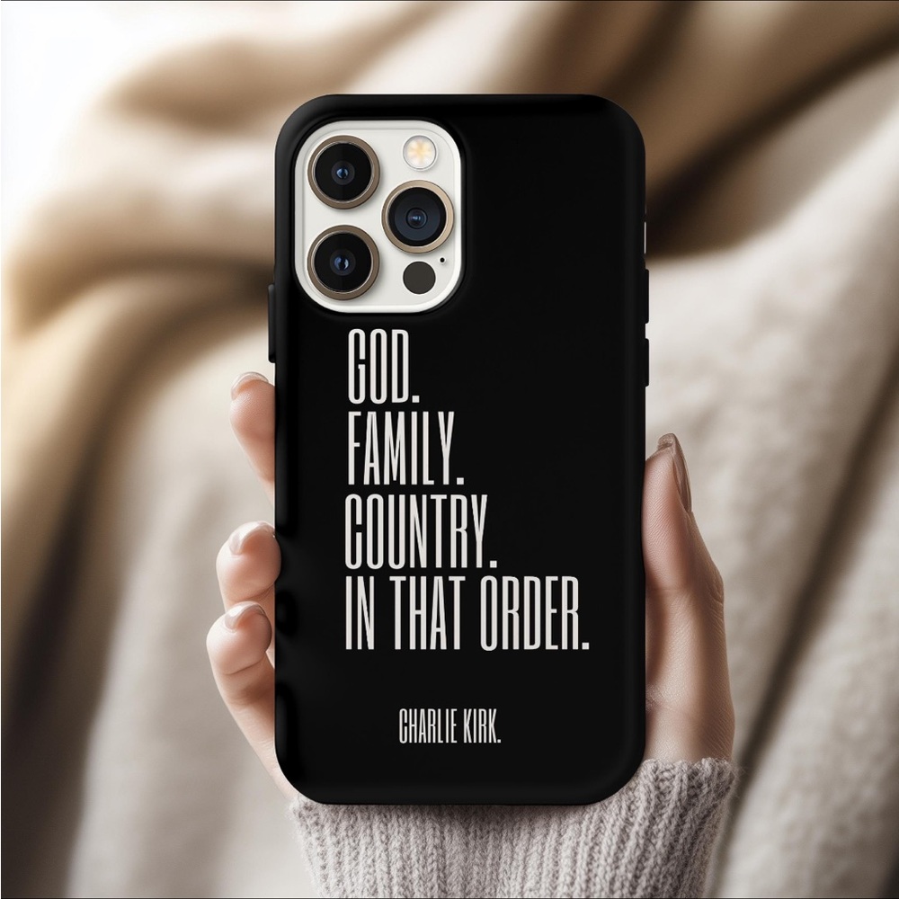 Charlie Kirk Black Phone Case
